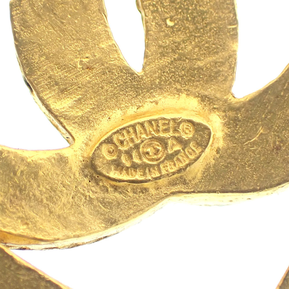 CHANEL Gold Logo Brooch - Picture 7 of 7